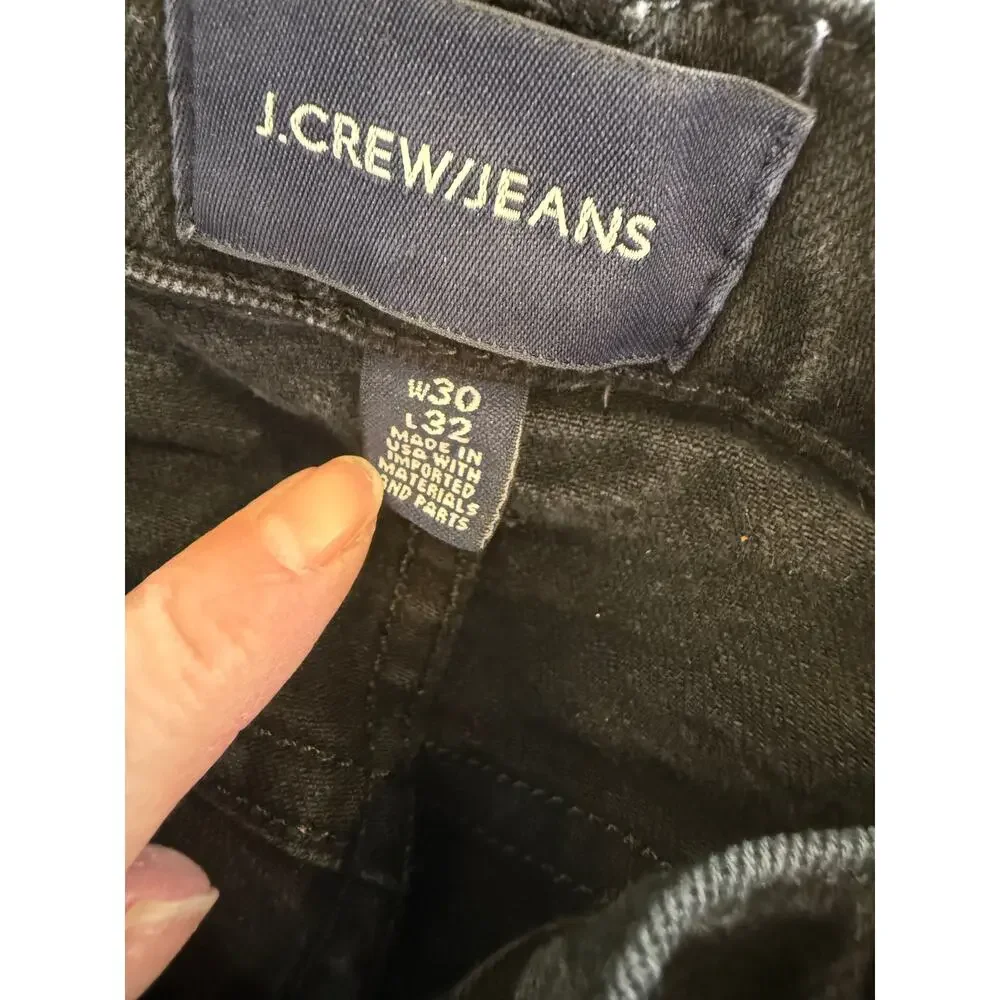 J Crew Mens Denim Jeans Black 484 Slim 30